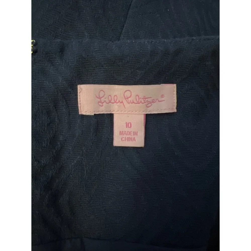 Lilly Pulitzer Metallic Embroidered Adelson Shift Dress 10 - Picture 6 of 8